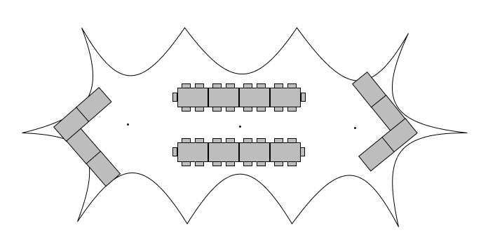Close-up of the premium party tent fabric and structure